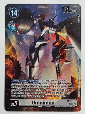 Digimon Another Knight BT13-112 Omnimon Secret Rare Alt Art