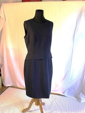Calvin Klein Tailored Peplum Sheath Navy Blue Size 10