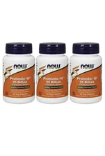 Now Foods Probiotic-10 25 Billion, 10 Strains 150 Veg Capsules 3 Packs Of 50