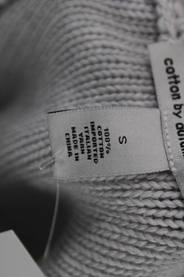 Cárdigan Cotton By Autumn Cashmere para mujer gris cuello en V botón talla S Foto 4 de 4