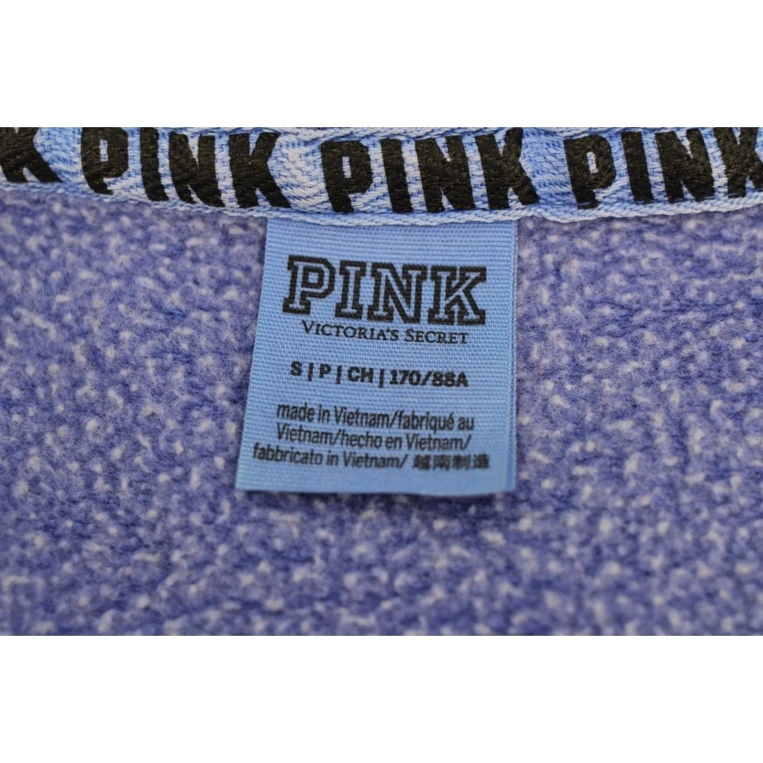 UNDERCOVER Felpa Victorias Secret ROSA quarto zip viola donna piccola normcore casual