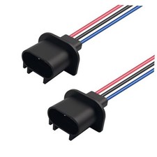 2PCS Plug  Play Headlight Wiring Harness for 9008/H13 Male Socket/2PCS