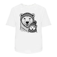 'Polar Bear Family' Unisex T-Shirt - 100% Cotton (S-XXL) (TA051689)
