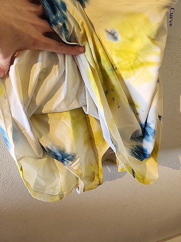 Meet Curve Swimsuit Blue Yellow XXL One Piece 2xl Tie Dye Skirt - Bild 3 von 4