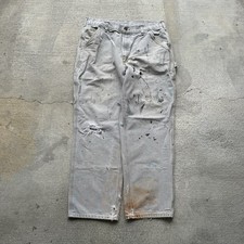 Vintage Paint Splattered Thrashed Carhartt Painter Pants Size 34x29
