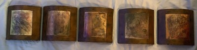 The Uttermost Company 5 Piece Curved Wooden Wall Art Collection RARE SET