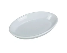 Yanco China BK-002 Accessories White Porcelain 8 oz. Oval Baking Dish - 3 Doz