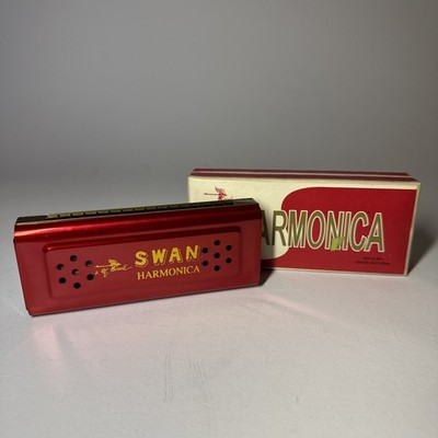 Swan Harmonica NH13-405 - Rote Mundharmonika Mit OVP - Gebraucht & Vintage