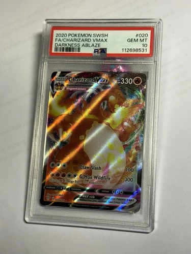 🔥🔥🔥PSA 10- Charizard VMAX #020 Darkness Ablaze Ultra Rare Holo Full Art🔥🔥🔥