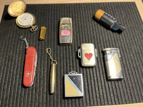 Antique Elgin Pocket Watch & Mixed Lot Of Things