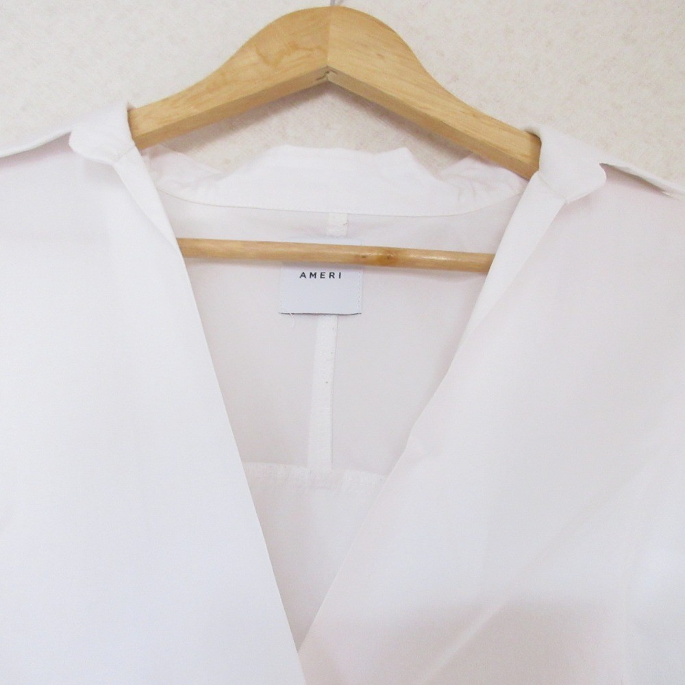 Ameri Dolman Sleeve Skipper Shirt Blouse White Wo… - image 4