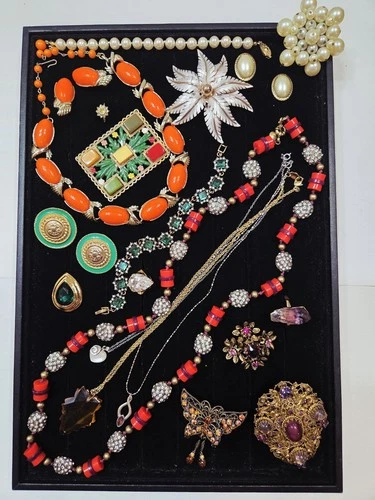 Vintage Costume Jewelry Lot Austria, Coro, KJL, Sterling