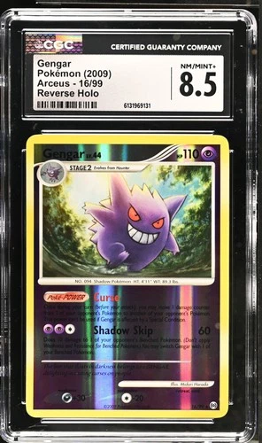 CGC 8.5 NM/MINT+ Gengar 16/99 Reverse Holo Arceus Pokemon Card