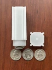 40 Pre-1964 Washington Silver Quarters 1 Roll $10 Face 90% Junk Silver w/holder
