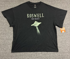 Camiseta para mujer Hyde And Eek estampado gráfico Roswell Alien negra mediana