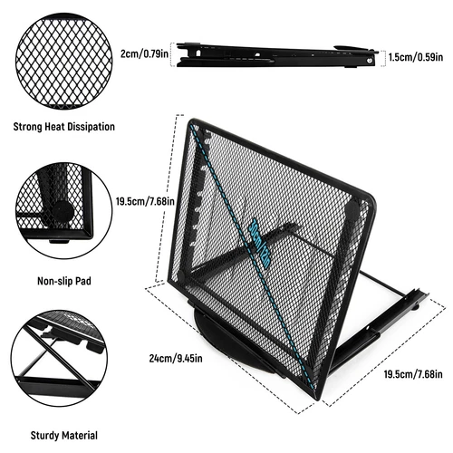 Foldable Laptop Stand Angle Adjustable Tablet Holder Riser Portable Ventilate US - Picture 1 of 6
