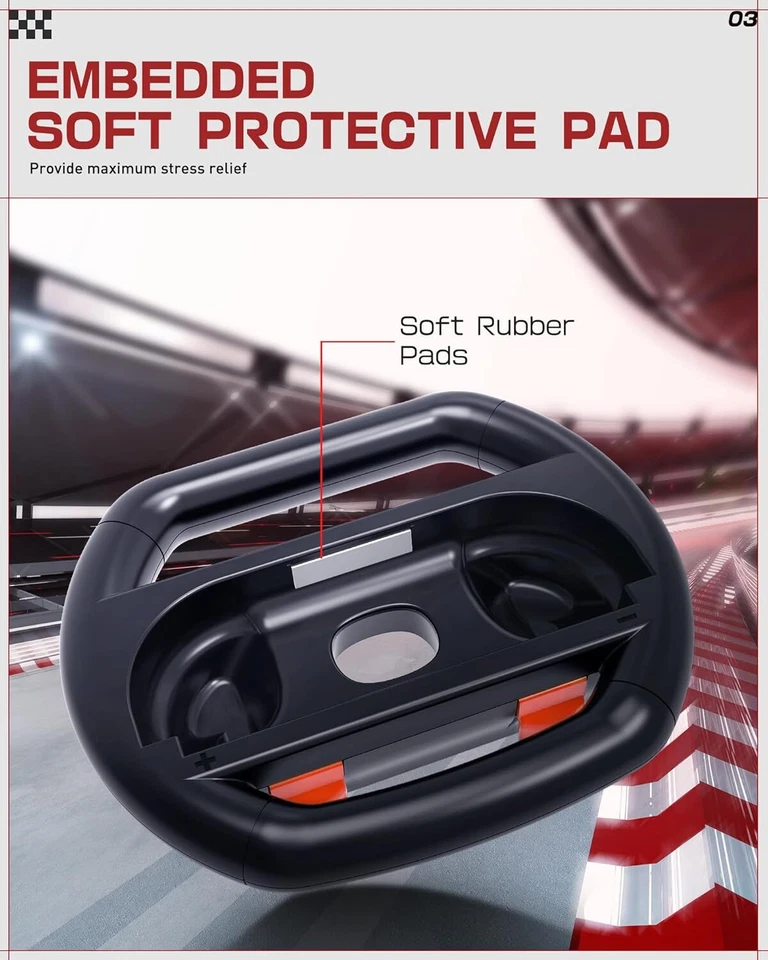 i-Blason Steering Wheel for Nintendo Switch 2 Mario Kart 8 Deluxe Drive Grip - Image 4 of 4