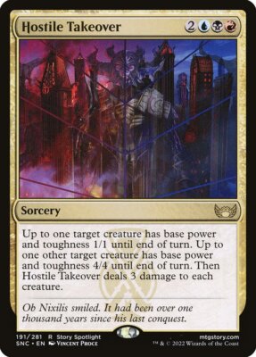Hostile Takeover Foil (191) Streets of New Capenna SNC MTG Magic