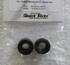 QUICKSLICKS PC010XF SILICONE TIRES FOR POLICAR MONOPOSTO F1 GRAND PRIX 1/32 SLOT