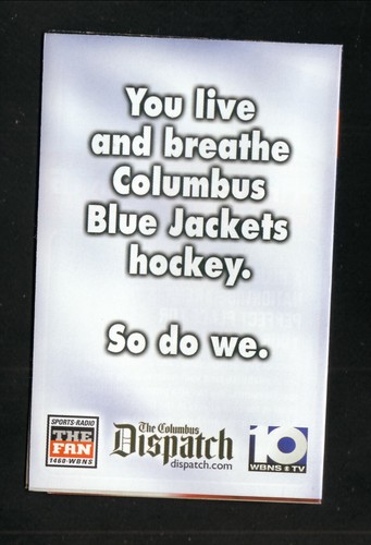 Columbus Blue Jackets--2007-08 Pocket Schedule--Columbus Dispatch - Picture 2 of 2