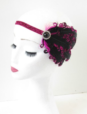 SILVER JEWEL Flapper fascia per capelli 1920s Gatsby maschiette Costume Accessorio