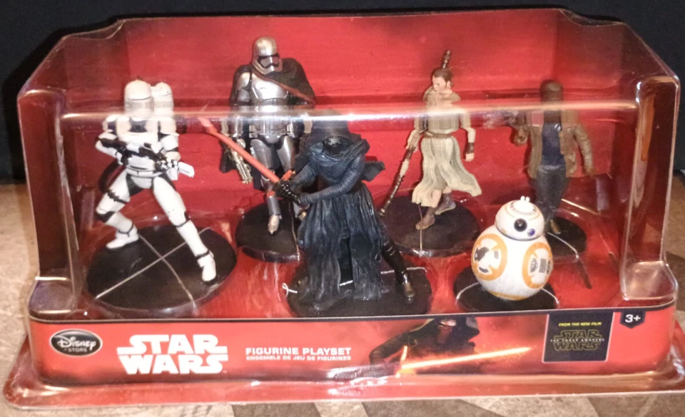 Juego de 6 estatuillas Star Wars Force Awakens - Exclusivo de Disney Store (Nuevo) Foto 4 de 4