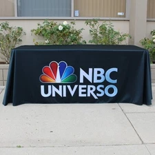Custom Printed Table Cover Throw Trade Show Promo Full Color 3 Sided Table Cover