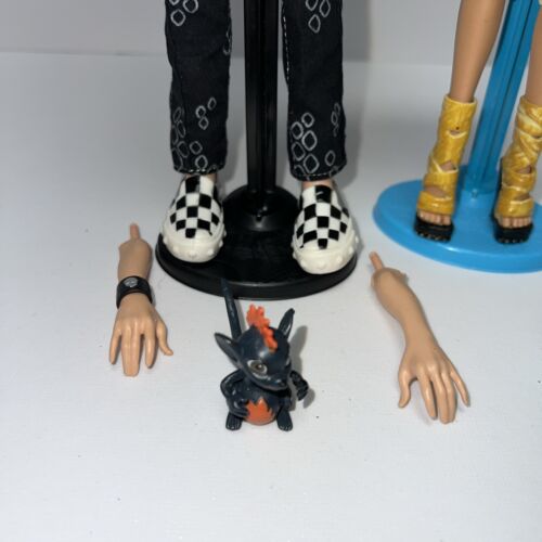 Monster High First Wave Gold Elastic Cleo De Nile And Deuce Gorgon Doll Set Pets - Bild 4 von 23