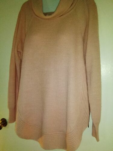 Ivanka Trump Cowlneck Pink Sweater Lower Lft/Rt Side Zipper S/P - Picture 2 of 4