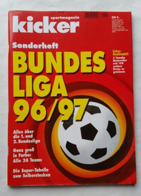 Kicker Sportmagazin Sonderheft Bundesliga 96 97 Neuwertig Ebay