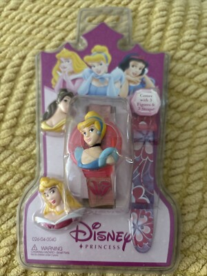 Disney Princess Watch With 3 Figures and 2 straps. Brand New In Box