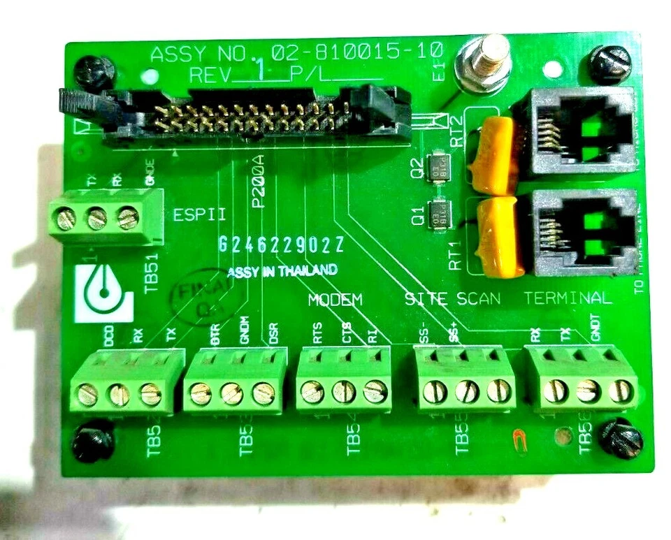 LIEBERT 02-810015-10 Modem Site Scan Terminal Board + ASSEMBLY 02-817010-00 - Image 2 of 3