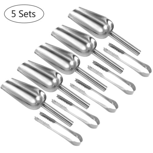 BESTOMZ 5 Pcs Stainless Steel Ice Cream Sweets Scoop Scoopers And 5 Pcs Ice