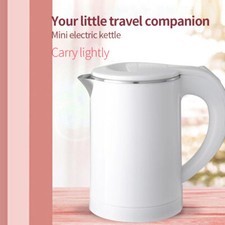 800W Portable Fast Boil Electric Kettle Quiet Stainless Steel Travel 0.6L Jug UK