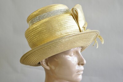 Vintage Whittall & Shon Metallic Gold Rhinestones 3 Tier  display picture 2