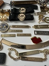 Designer logo assorted brand Gold hardware keychain Keyrings Bracelet Lot💓