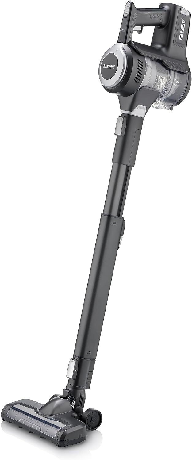 Severin 2-in-1 Palo- Y Aspirador de Mano, Batería Inalámbrico Negro, Hv 7155