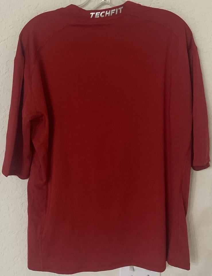 Adidas Techfit Compression TF Base SS Climalite 2XL Tee AJ4968 Red - Image 2 of 4