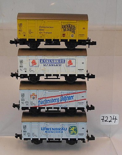 Roco Spur N 1/160 Wagenset Kühlwagen 4 Stück der DB #7224 | Zustand: Gebraucht