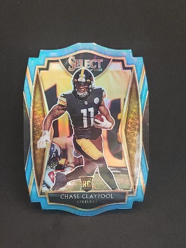 2020 Select Chase Claypool Premier Level Light Blue Prizm Die Cut RC #170 ▪︎F199