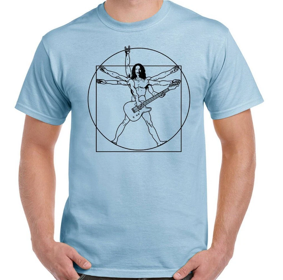 Frank Zappa T-Shirt Herren Lustige Rock Musik Elektrogitarre Band Top Vitruvian - Bild 4 von 4