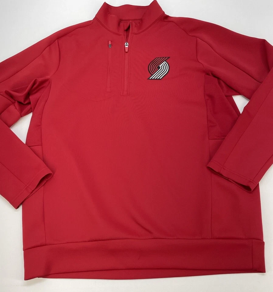 Portland Trailblazer Antigua 1/4 Cremallera Manga Larga Pullover Ropa Activa Para Hombres XL Rojo Foto 2 de 4