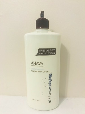 AHAVA Deadsea Mineral Body Lotion 24oz LEAKED BROKEN TOP (95% Remaining)  #0041