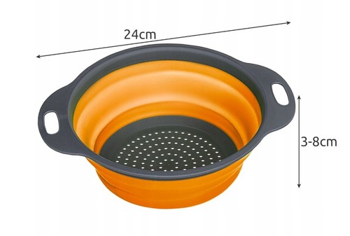Colador Plegable de Silicona Resellable Ahorro de Espacio Bol Colegiala Pasta - Imagen 3 de 4