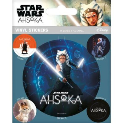 Vinyl Sticker / Aufkleber-Set Star Wars: Ahsoka - TV 1x7,5cm 4x2cm PS7519