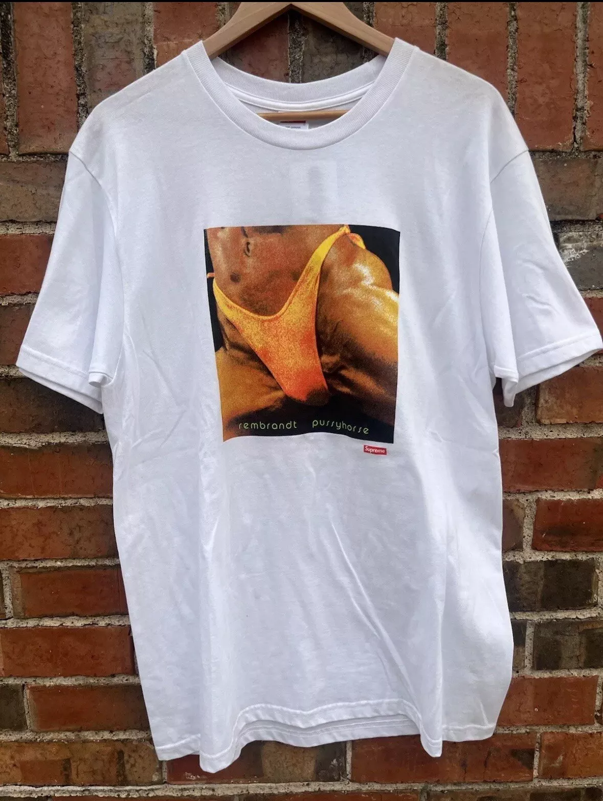 T shirt Supreme Butthole Surfers Rembrandt Pussyhorse taille Grand blanc États Unis
