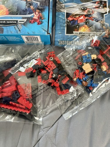 Block Tech Mean Streets Explosive Rescue 211 Piece Helicopter Building Toy Set - Picture 3 of 9