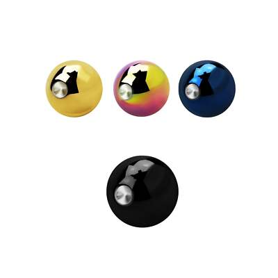 Industrial, Intim, Ohr Piercing 316L Stahl Stab 1,6 X 32 Mm Rosegold Mit Kugeln In Diamant (Frosted) Optik - Foto 9