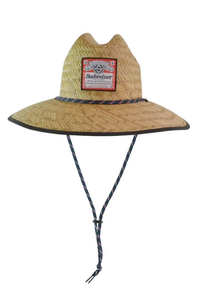 Billabong Budweiser Sombrero de Salvavidas Mareas de Paja - Sombrero de Ala Ancha para el Sol Foto 2 de 4