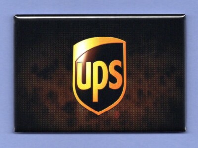 UPS LOGO *2X3 FRIDGE MAGNET* DELIVERY PARCEL BUSINESS BROWN TRUCK SORT PACKAGES